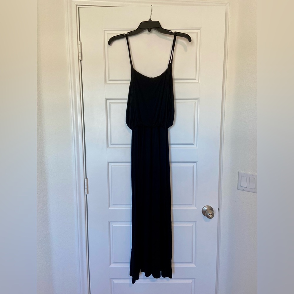 Black maxi strap dress, Size M